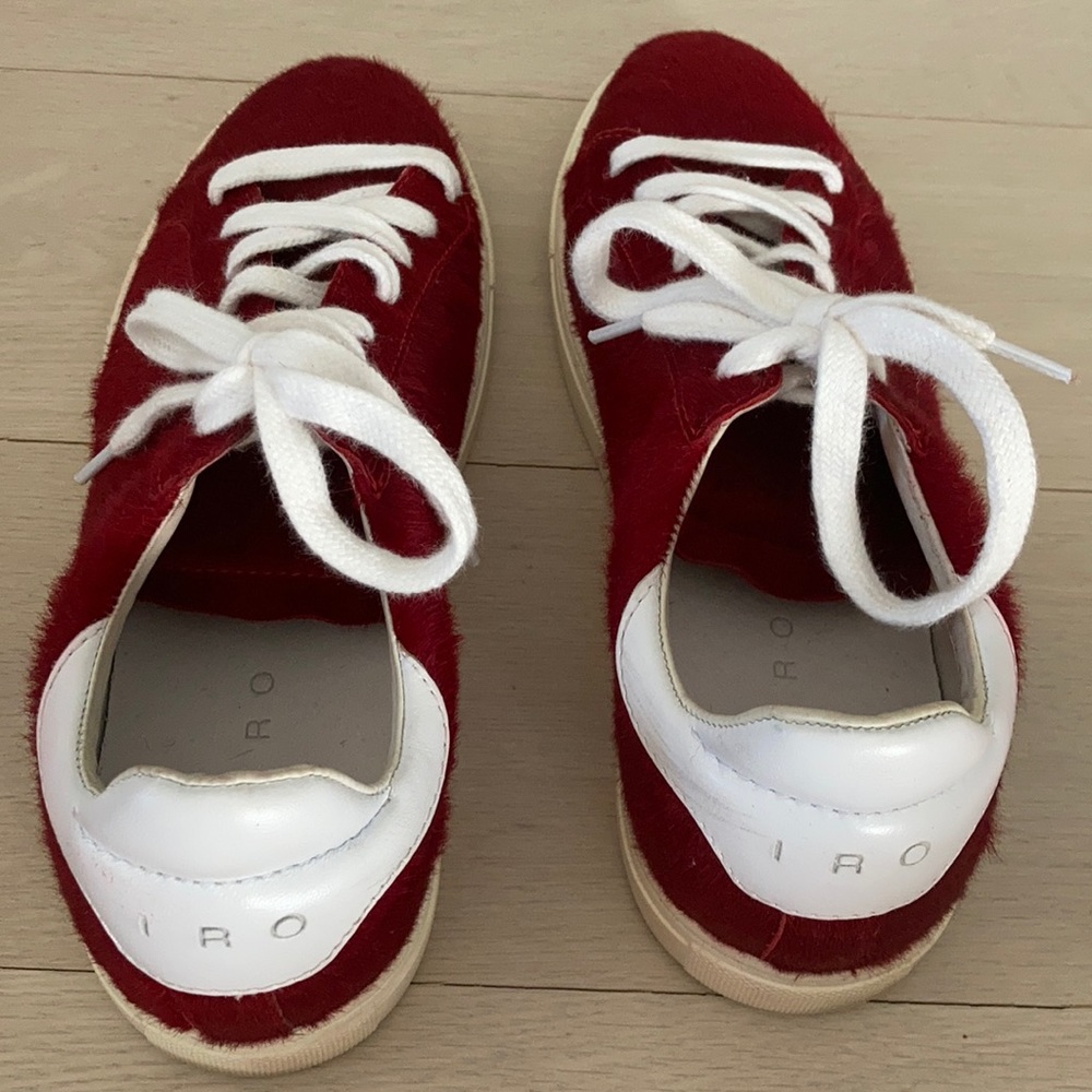 IRO Red Pony-Style Calfskin Sneakers 37 - Picture 9 of 9